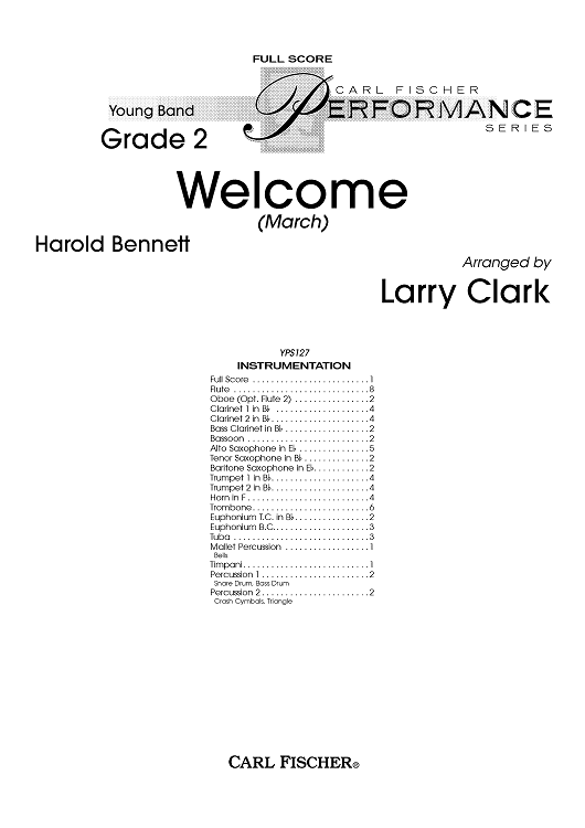 Welcome (March) - Score