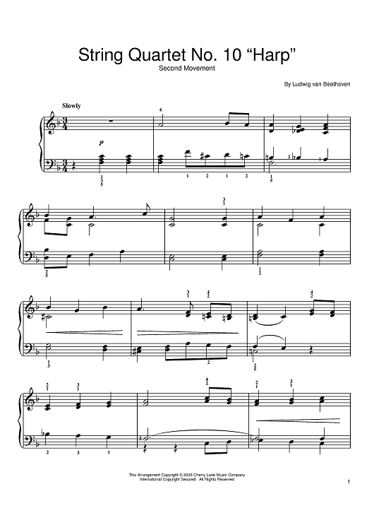 String Quartet No. 10 In E-Flat, Op. 74