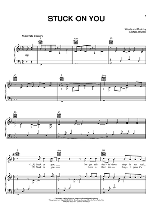 Stuck On You Sheet Music Lionel Richie - ♪