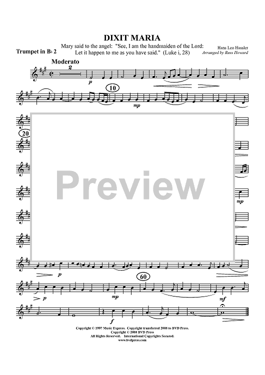 Dixit Maria - Trumpet 2
