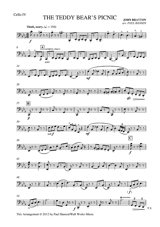 The Teddy Bears' Picnic - Cello 4