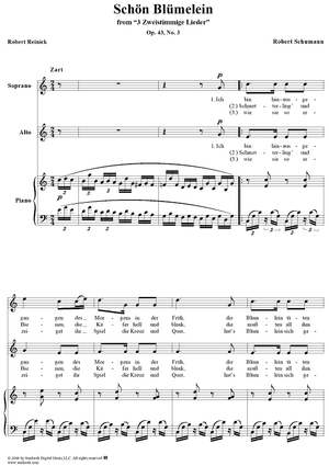 Schön Blümelein, Op. 43, No. 3