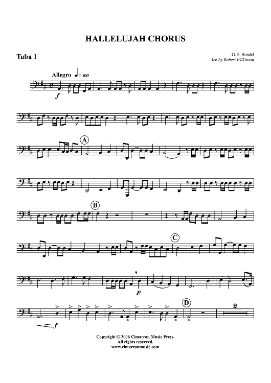 Hallelujah Chorus - Tuba 1
