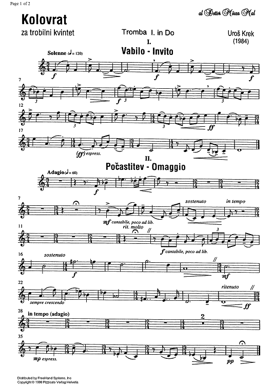 Kolovrat - Trumpet in C 1