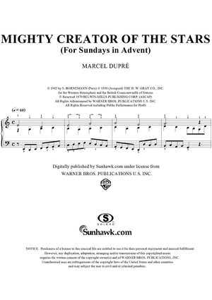 Mighty Creator of the Stars, from Sixteen Chorales "Le Tombeau de Titelouze", Op. 38, No. 1