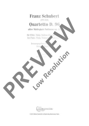 Quartetto after Matiegka's Notturno - Score and Parts