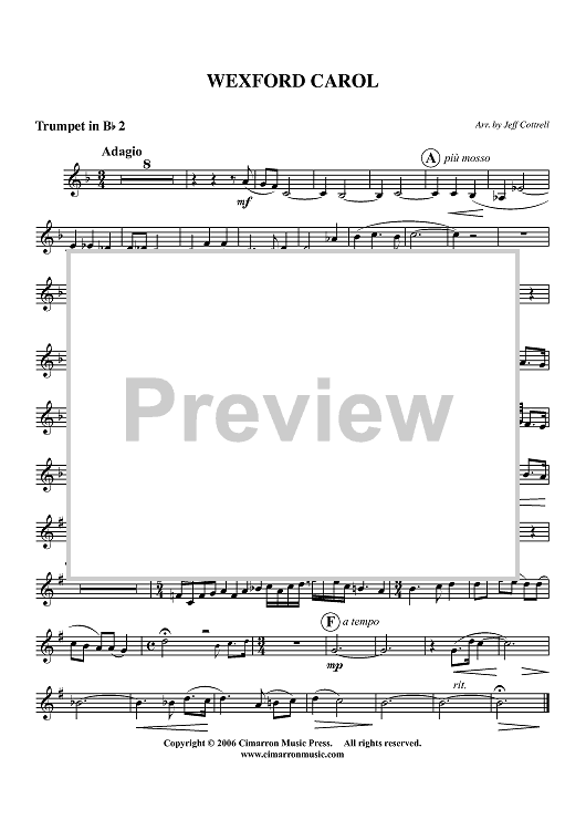 Wexford Carol - Trumpet 2 in B-flat