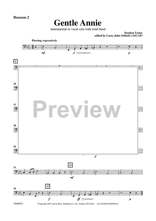 Gentle Annie - Bassoon 2