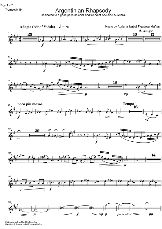 Argentinian Rhapsody - B-flat Trumpet