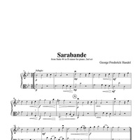 Sarabande - from Suite #4 in D minor for piano, 2nd set