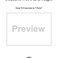 Concerto No. 6 in E Major  from "6 Concerti Grossi" - From "6 Concertos in 7 Parts" - Cello