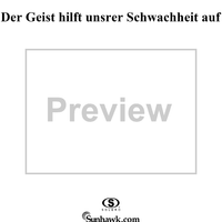 "Der Geist hilft unser Schwachheit auf" (motet) BWV226