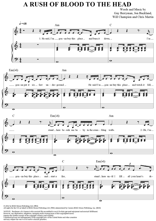 A Rush of Blood to the Head