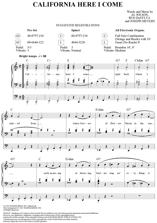 California Here I Come