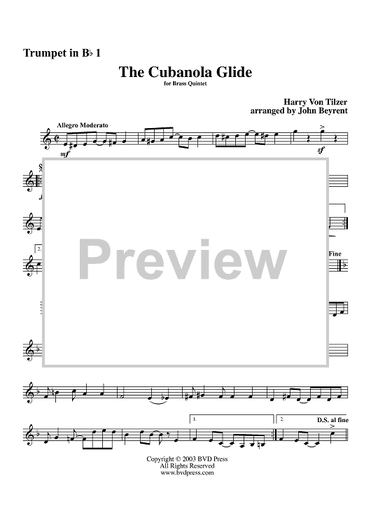 The Cubanola Glide - Trumpet 1