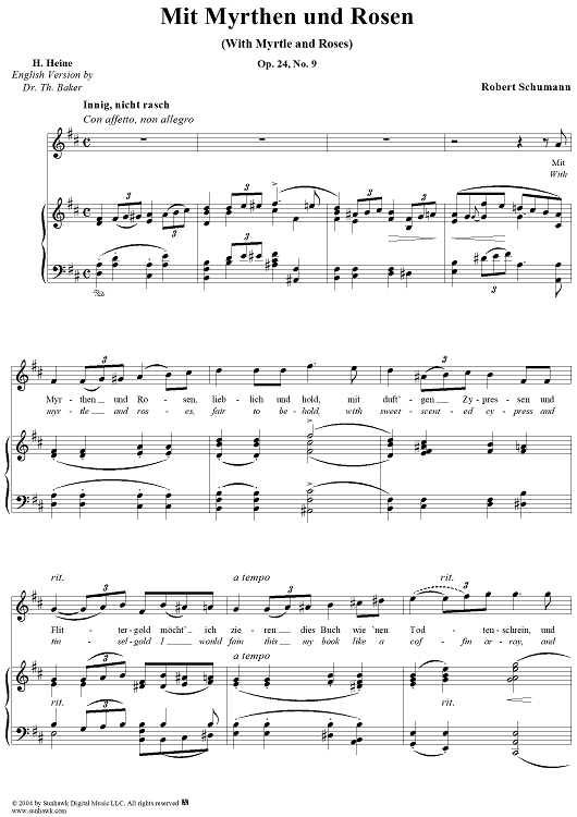 "Mit Myrthen und Rosen", Op. 24, No. 9