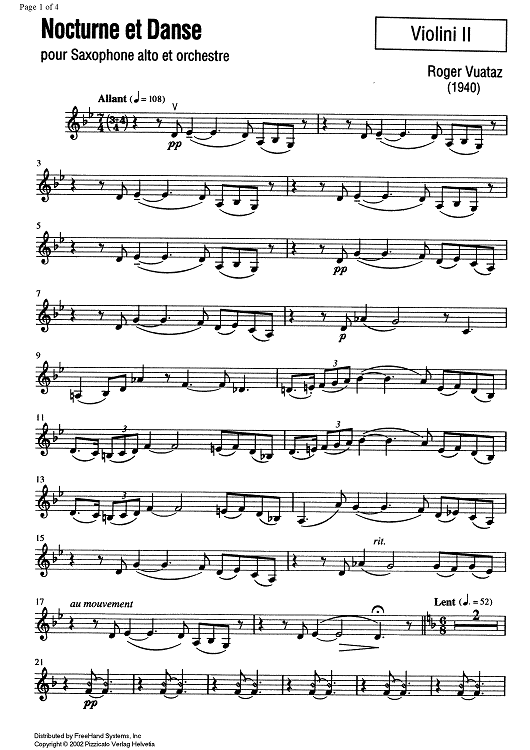 Nocturne et Danse Op.58 No. 2 - Violin 2