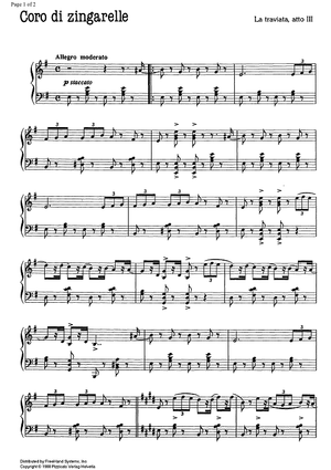 Coro di zingarelle from La Traviata