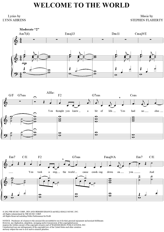 Welcome to the World