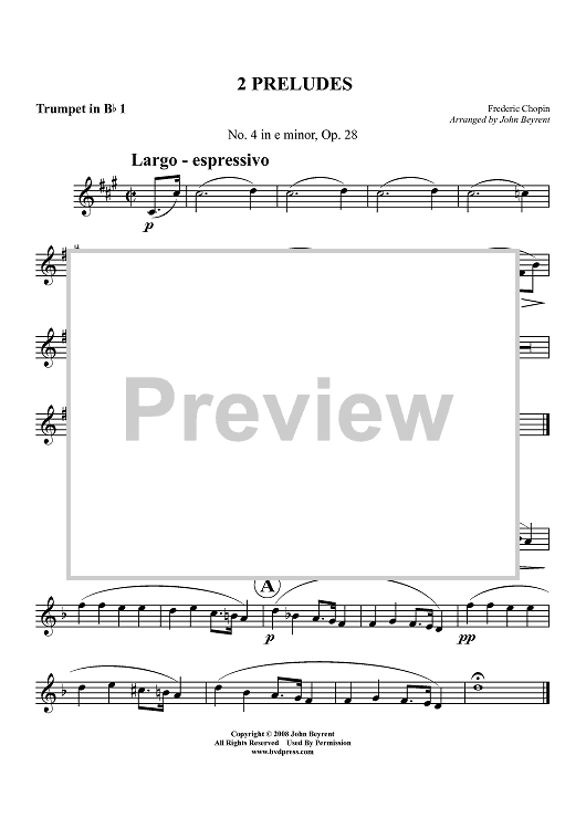 2 Preludes - Trumpet 1 in Bb