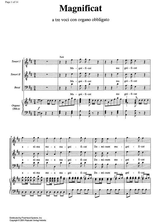 Magnificat - Score