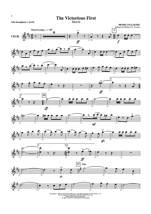 The Victorious First - Alto Sax 1