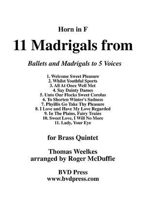 Ballets and Madrigals to 5 Voices (1598) - Horn in F