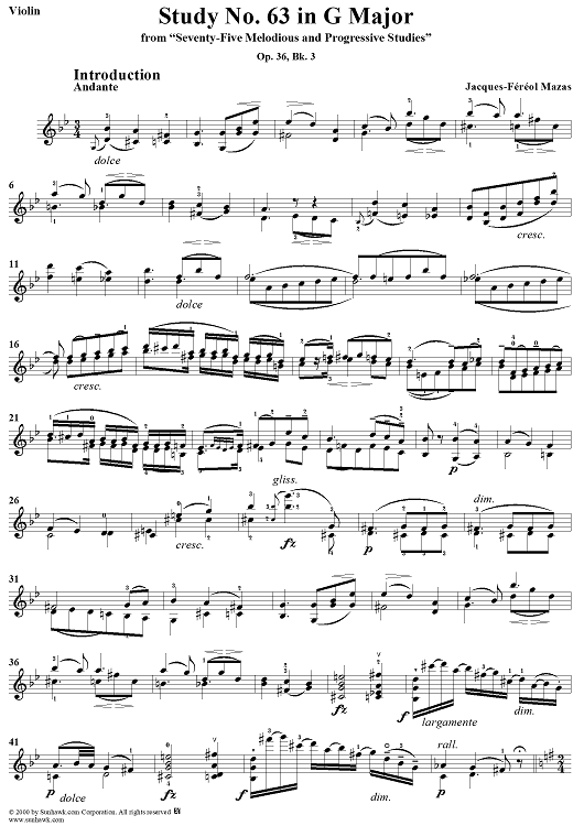 Study No. 63 in G Major