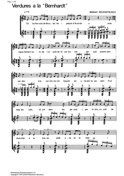 Cançonsde la cuina (Kitchen songs on recipees)