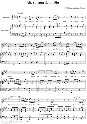 Aria for Soprano and Orchestra: "Ah, spiegarti, oh Dio", K. 178 (K. 417e) - Full Score