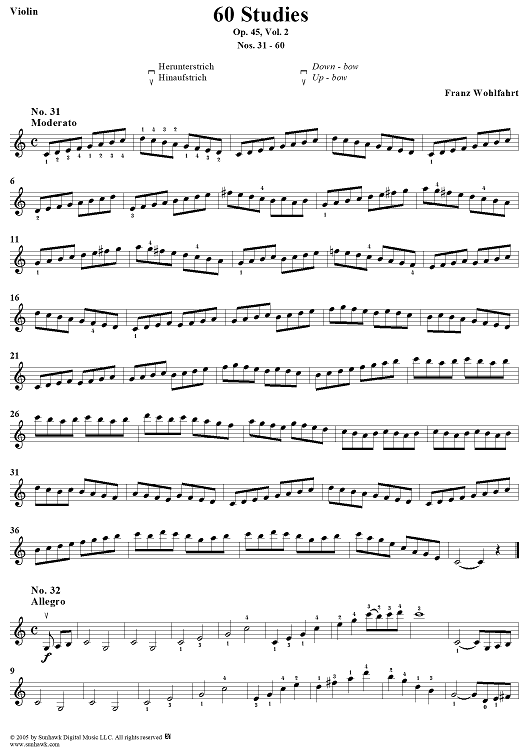 Sixty Studies, Op. 45, Vol. II (Nos. 31-60)
