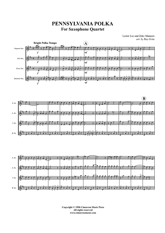Pennsylvania Polka - Score