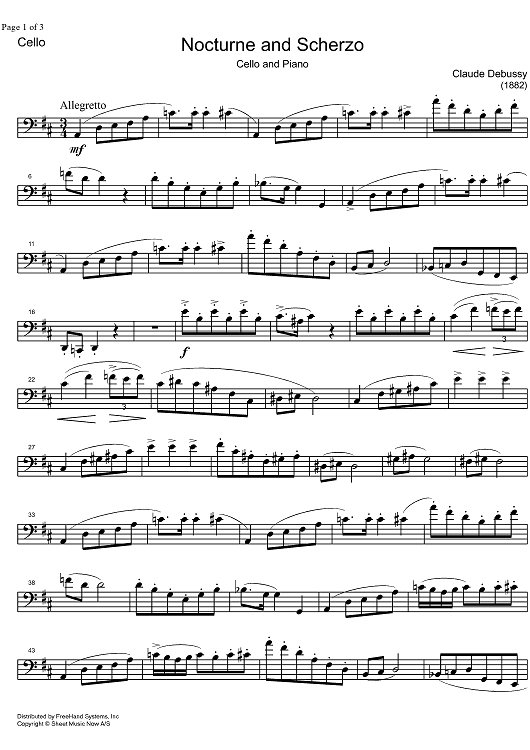 Nocturne and Scherzo - Cello