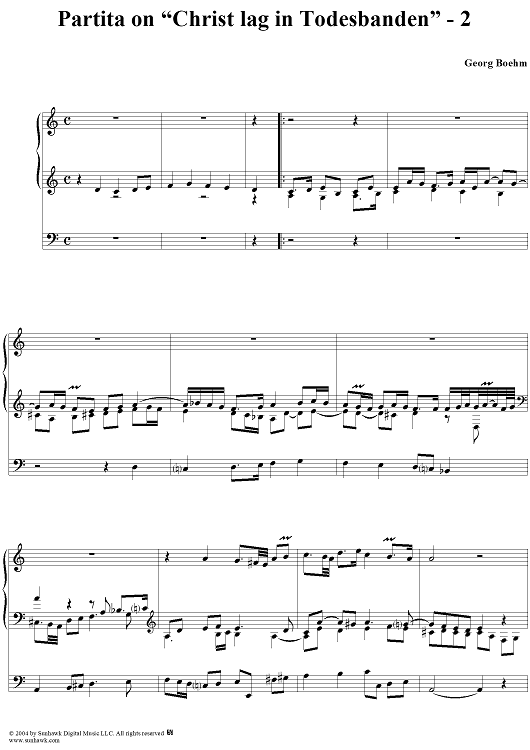 Partita on "Christ lag in Todesbanden" - 2