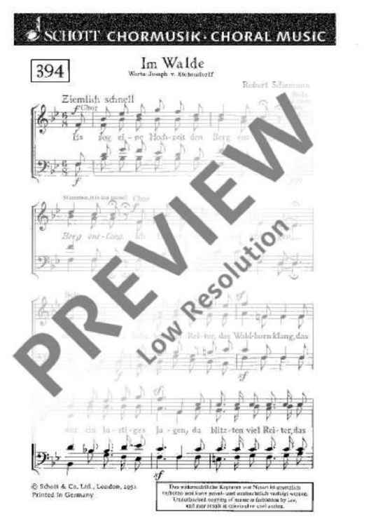 Im Walde - Choral Score