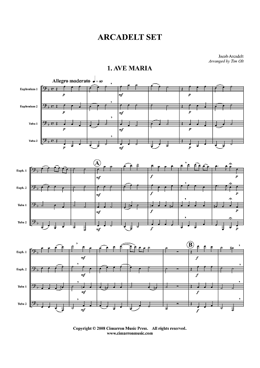 Arcadelt Set - Score