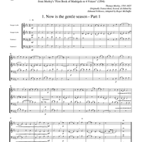 Two Madrigals, Vol. 1 - from Morley's "First Book of Madrigals to 4 Voices" (1594) - Score