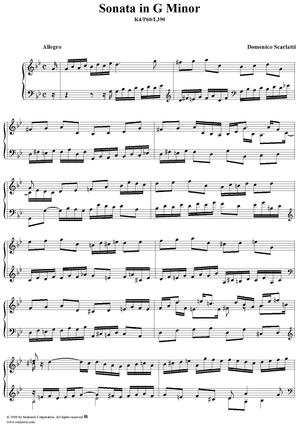 Sonata in G minor - K4/P60/L390