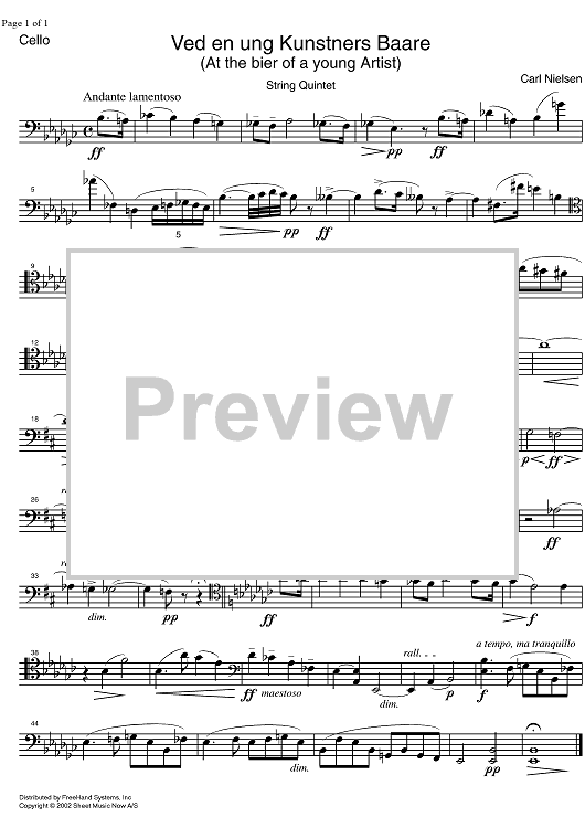 At the bier of a young Artist - Cello