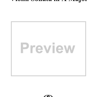 Violin Sonata in A major, HWV 372