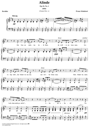 Alinde, Op.81,  No.1, D904