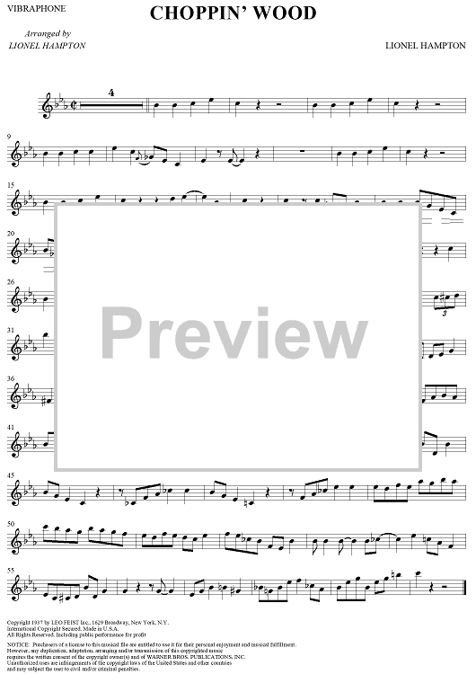 Choppin' Wood - Vibraphone