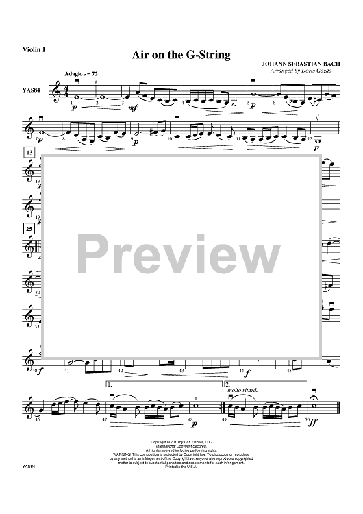 Air on the G-String - Violin 1