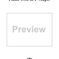 Piano Trio in F Major, HobXV/6 - Piano Score