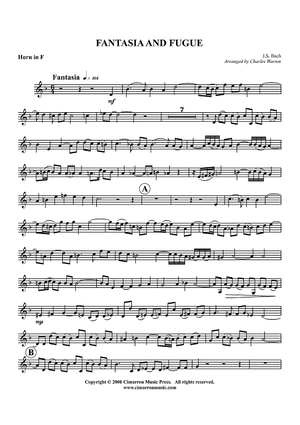 Fantasia and Fugue - Horn in F