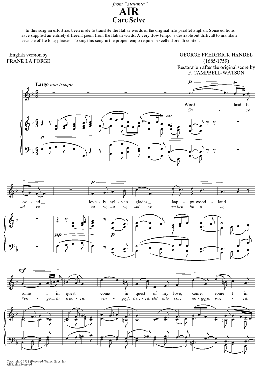 Air (Care Selve) - from "Atalanta"