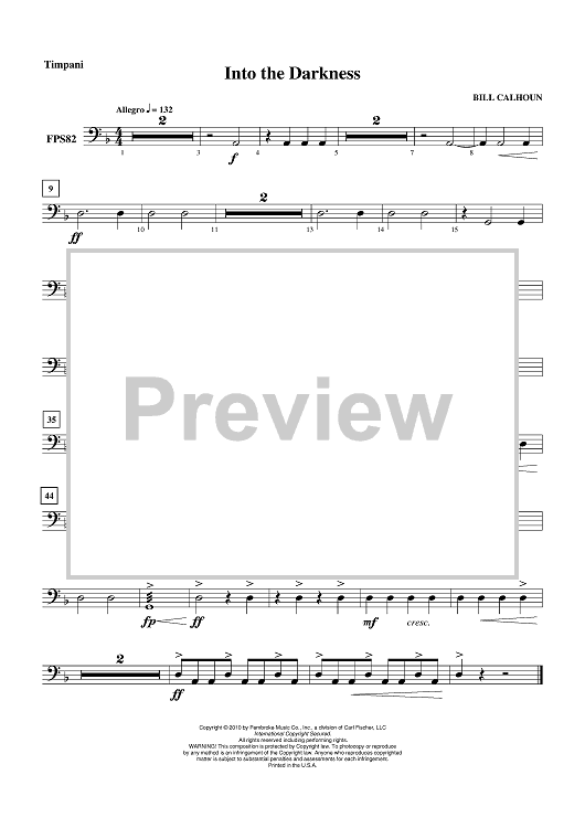 Into the Darkness - Timpani