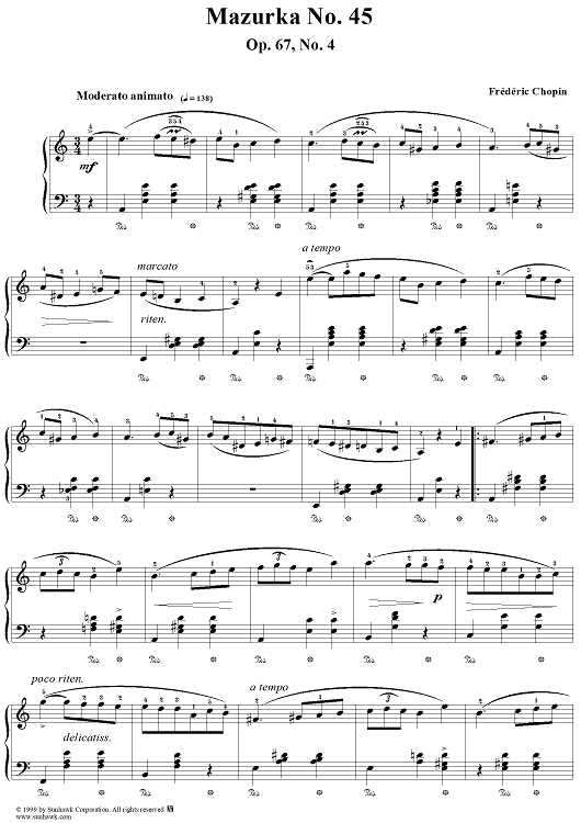 No. 45 in A Minor, Op. 67, No. 4
