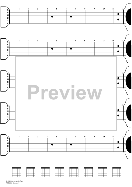 Manuscript Paper - Guitar Neck