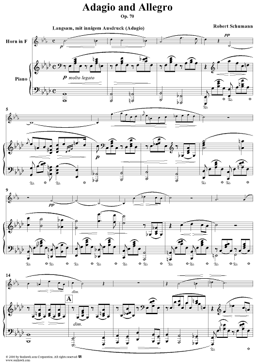 Adagio and Allegro - Piano Score